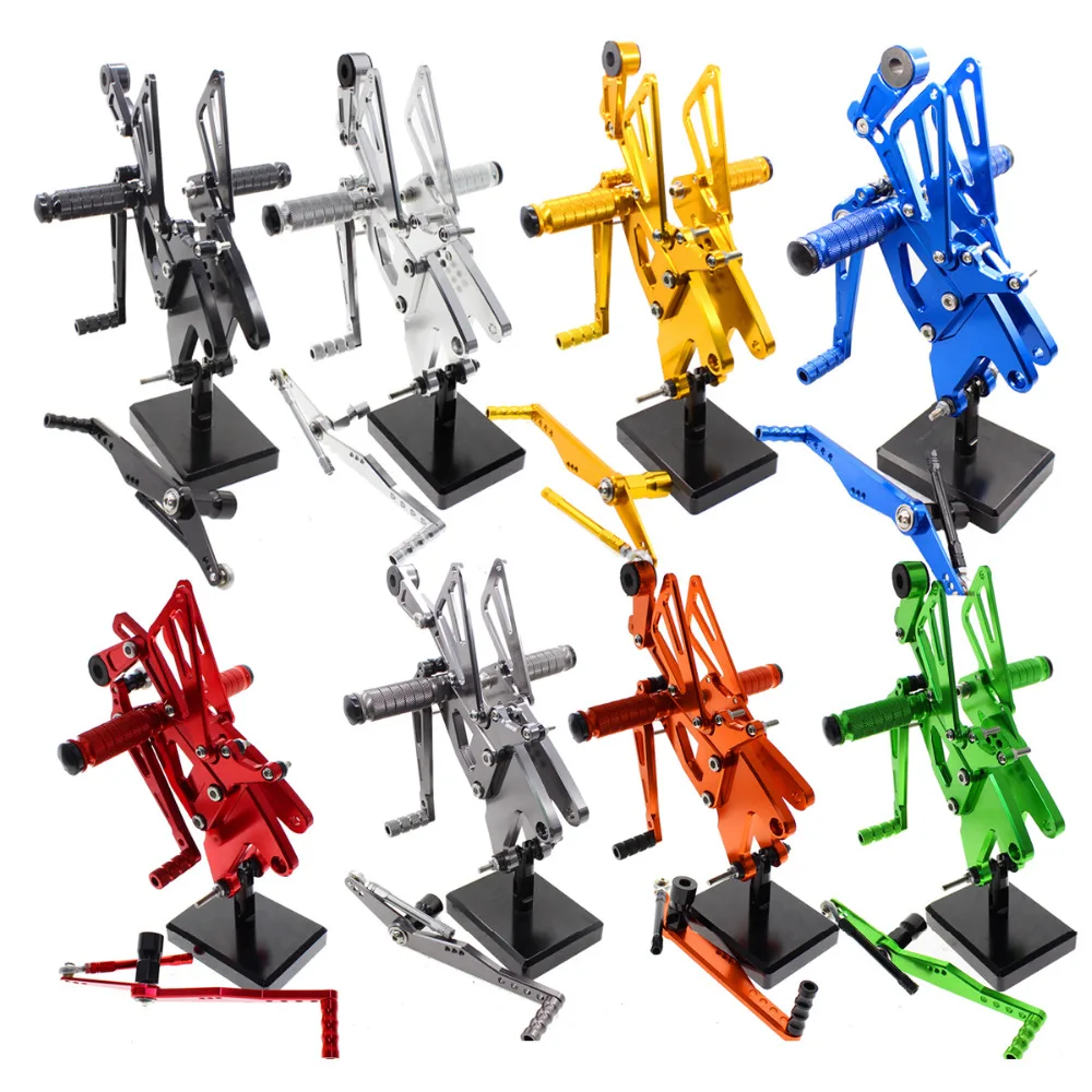 

For Yamaha YZF R1 2015 - 2017 15 16 17 Aluminum CNC Adjustable Motorcycle Rear Sets Rearset Footrest Footpegs Foot Pegs Pedals