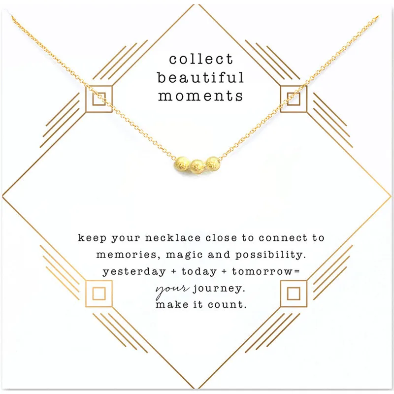 

Fashion Frosted Ball Pendant Necklace For Women Make a Wish Card Necklace Chain Gold Color Exquisite Jewelry Birthday Gift