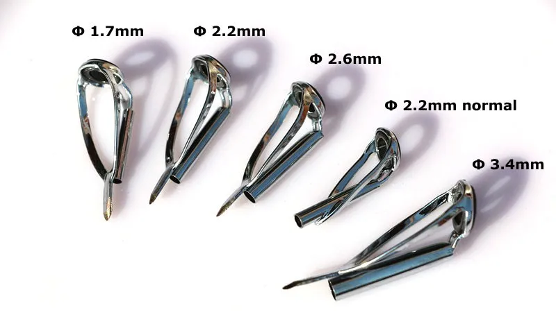 Wifreo, 2 шт., новинка, направляющее кольцо с наконечником для удочки, с ножкой, для самостоятельной сборки, для ремонта, кончики стержней из нержавеющей стали