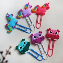 10 шт. Kawaii креативный Единорог Закладка в форме Совы Очаровательная записная книжка маркер бумажный зажим для студентов офисные школьные принадлежности корейские канцелярские принадлежности
