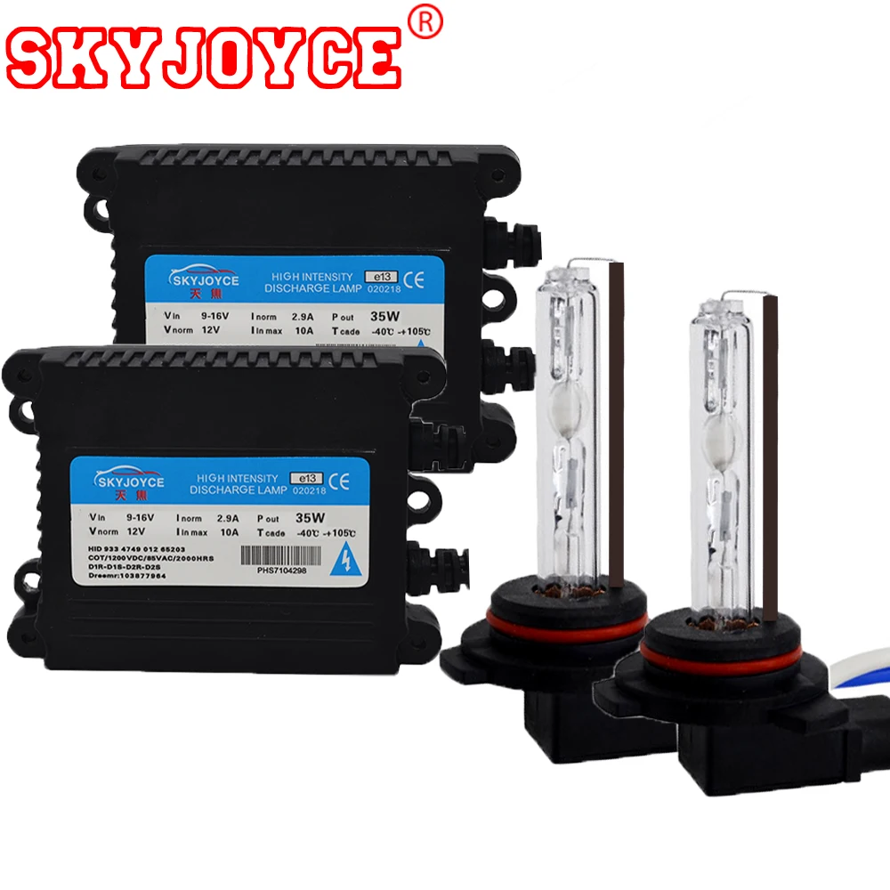 SKYJOYCE hid headlight bulb lamp HIR2 9012 bulbs with 35W 12V hid ballast hid for 9012 bixenon projector bulb kit 9012 hid xenon