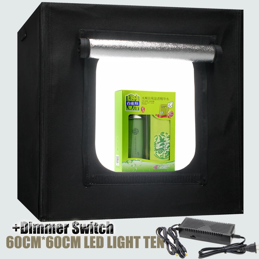 ASHANKS Camera Light Box Dimmer Switch 3PCS LED Tube Softbox Portable