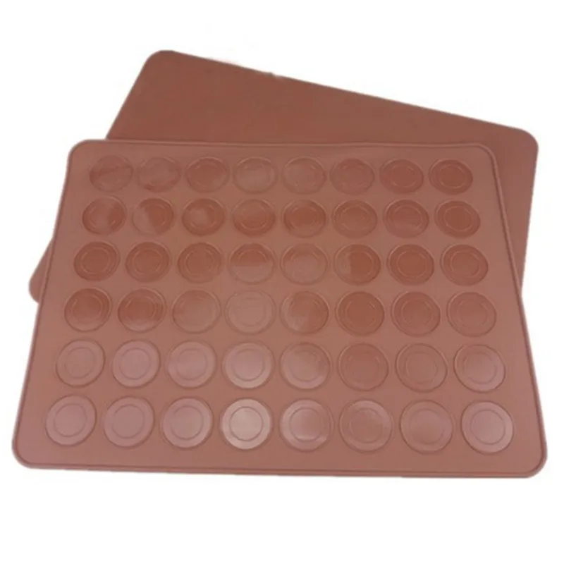 1PC Macaron Silicone Mat 48 Holes Round Shape Cake Baking Mat Liners