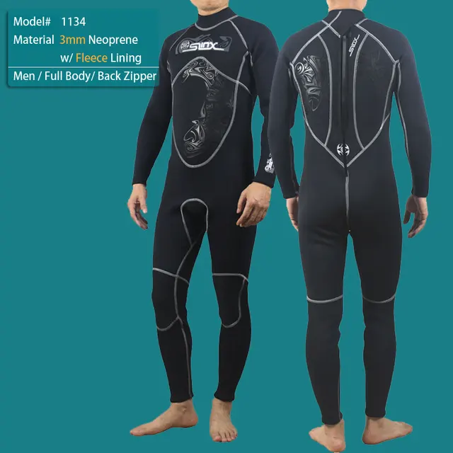 Full Body Wetsuit 3mm Premium Neoprene with Warm Fleece Wet Suits For