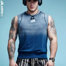 Aimpact, мужские майки с градиентом, одежда для фитнеса или бодибилдинга, винтажная мужская майка для кроссфита, майка без рукавов,, AM1002