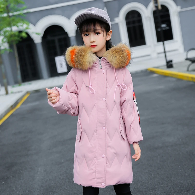 

Children Winter Jacket for Girls White Duck Feather Warm Coat for Big Girl Kids Snowsuits Winter 5-14years Kids Down Jacket
