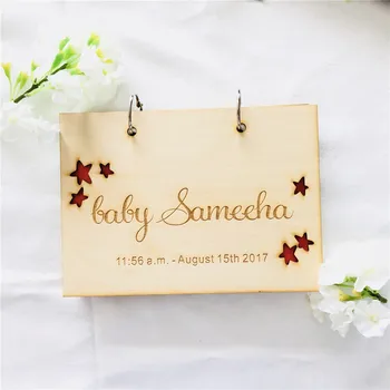 

Baby Book Baby Journal Book Baby Shower Gift for Mom Baby Memory Book Pregnancy Journal Personalised Wooden Guest Book