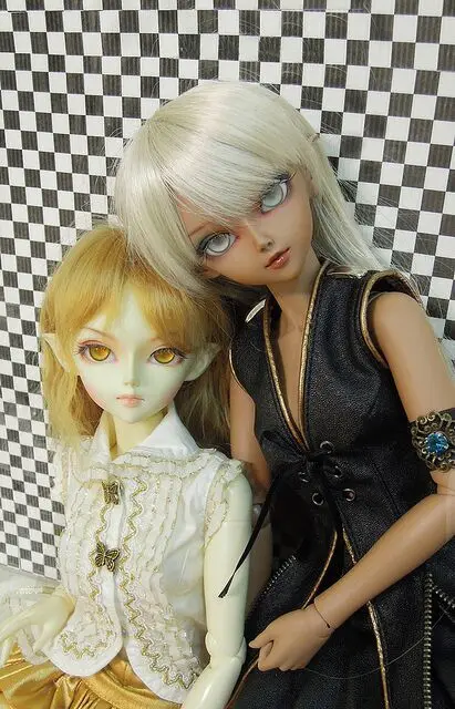 

Free shipping 1/4 BJD doll dark elf soo