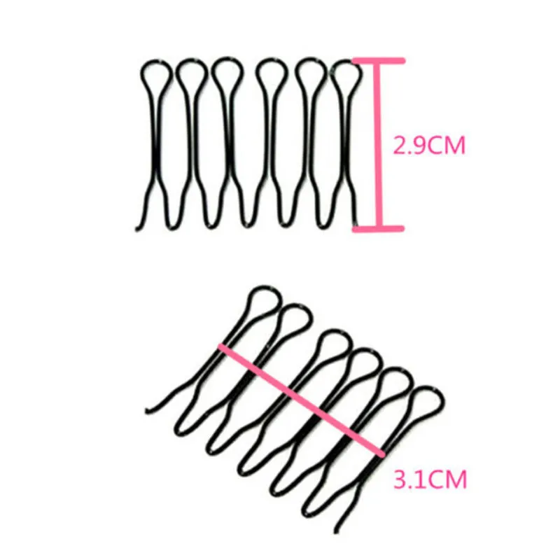 2 шт. заколки для волос u-образная заколка для волос черные металлические заколки для ухода за волосами Инструменты для укладки