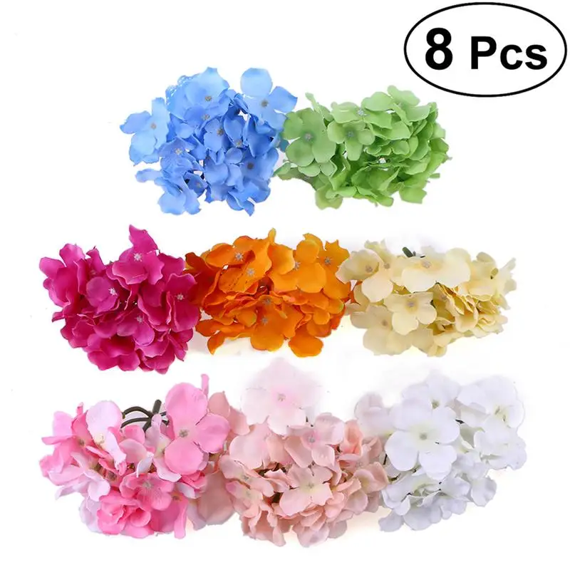 

8pcs 30 Petals Hydrangea Flowers Portable Wedding Colorful Wall Cloth Background Simulative Holding Flowers