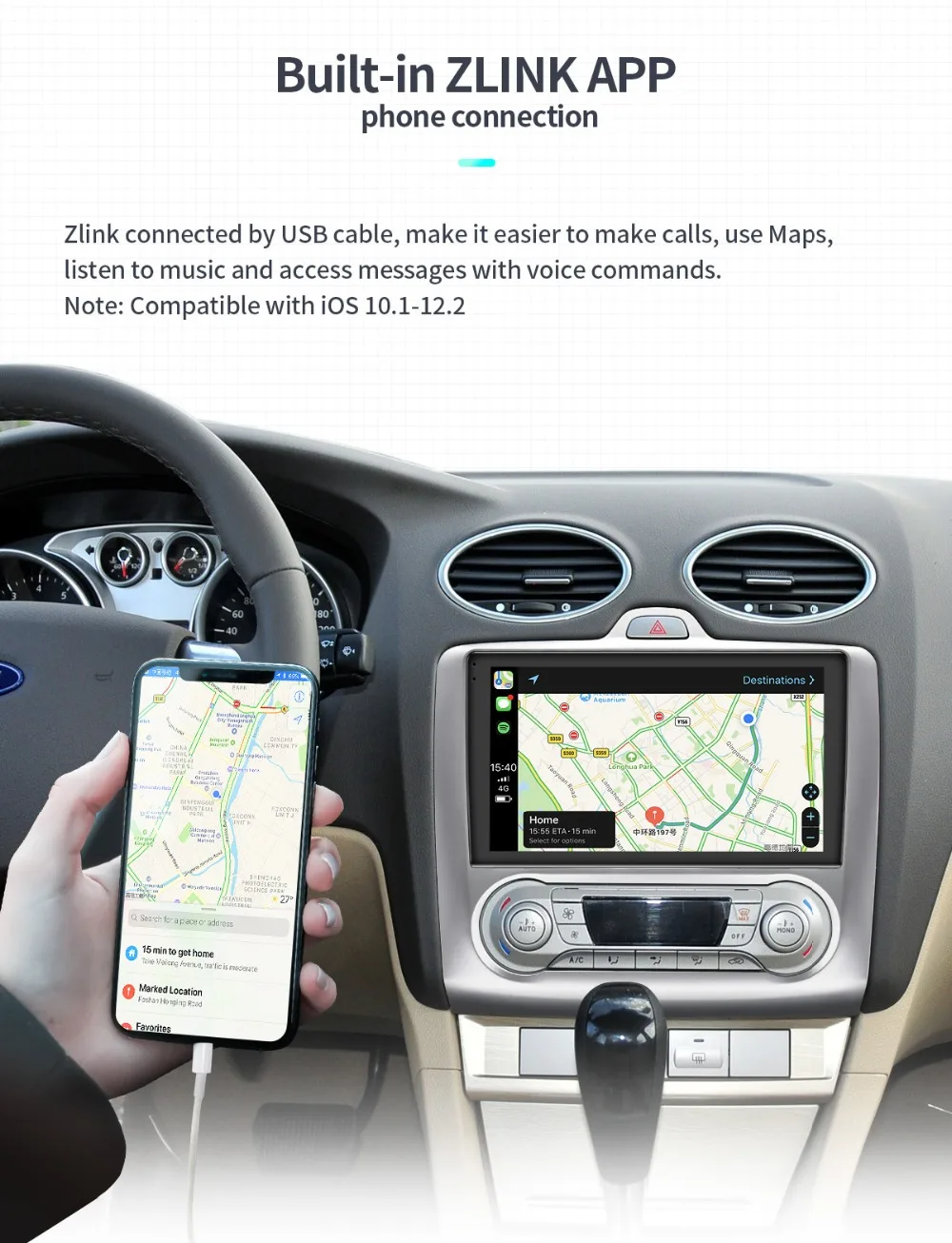 Excellent 9"Android 8.1 Car Radio Stereo 4GB+64GB Head Unit  For Ford Focus 2005-2012 GPS NO DVD Player Built-in 4G Modem Carplay DSP 14