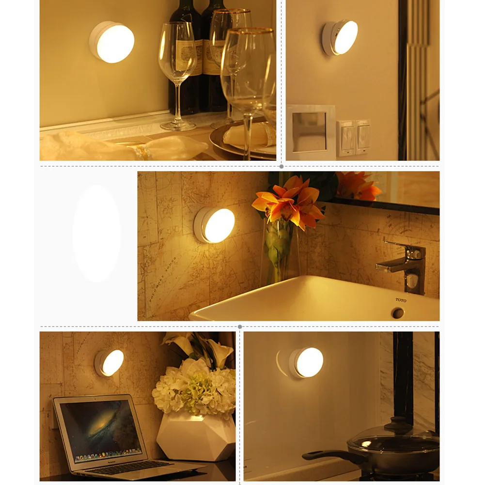 

Newest Motion Sensor Light 360 Degree Rotation Rechargeable Motion Sensor LED Night Light Lamp