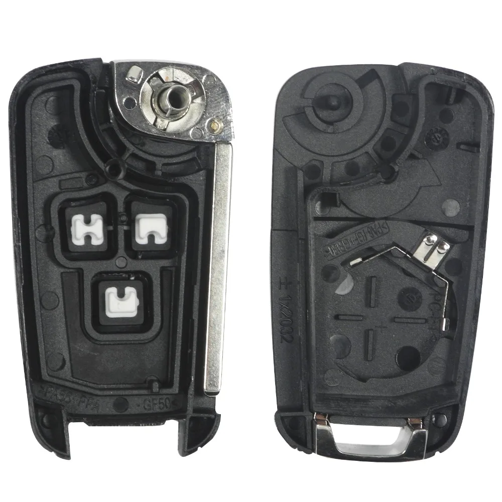 Keyforkess 10 pz/lotto 2/3/5 pulsanti custodia remota Fob Cover Flip chiave pieghevole Shell Blank per Chevrolet Lova Sail Aveo Cruze sostituire 8 aeProduct.getSubject()