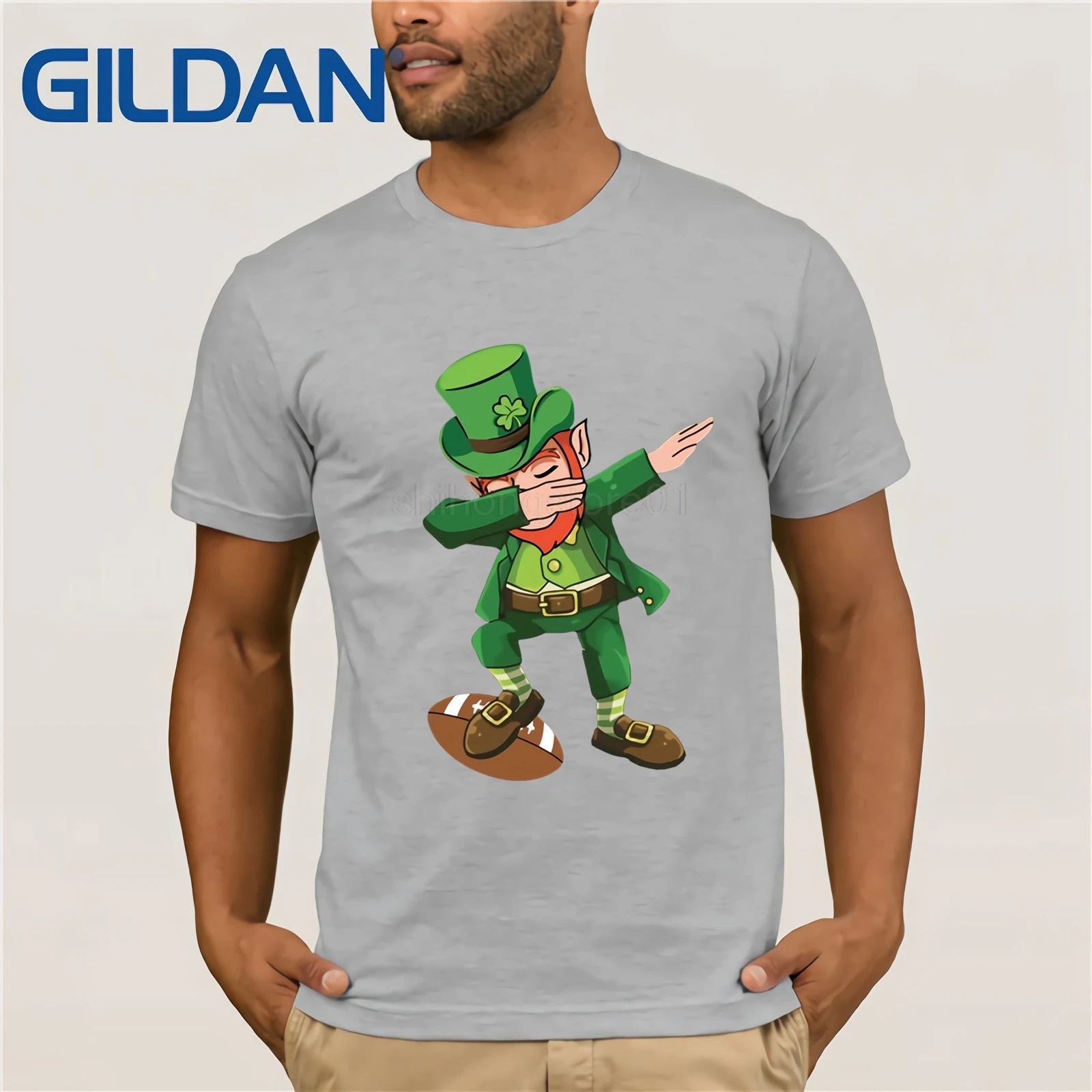 كبير بيع الأخضر ايرلندا الجني اللمس الرقص تي شيرت Rugbys 90's الكرتون نموذج T قميص الرجال جديد موضة الهيب هوب كبيرة التي شيرت