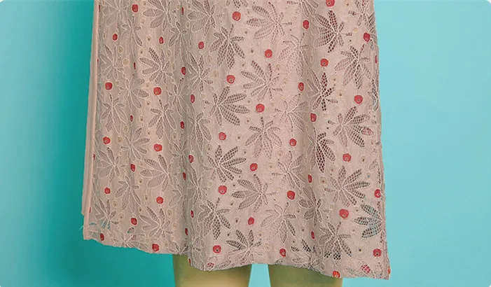 SWEETXUE/винтажное Кружевное платье миди со строчкой, летняя элегантная Цветочная вышивка, раздельные двухслойные вечерние платья для женщин, Vestidos