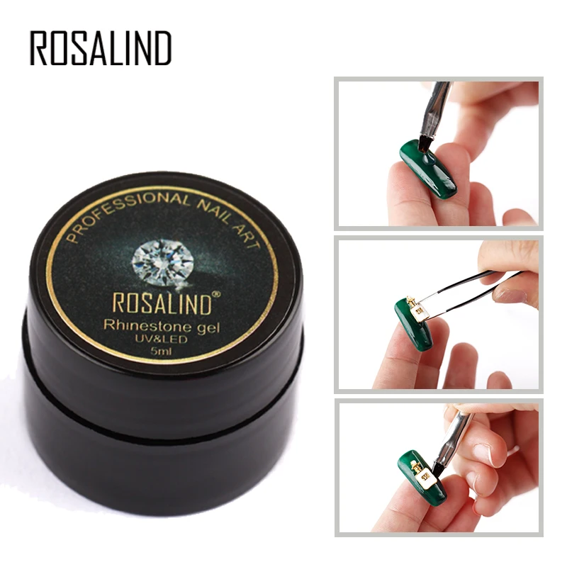 Гель-лак для ногтей ROSALIND 5 мл прилипающий яркий светодиодный стойкий