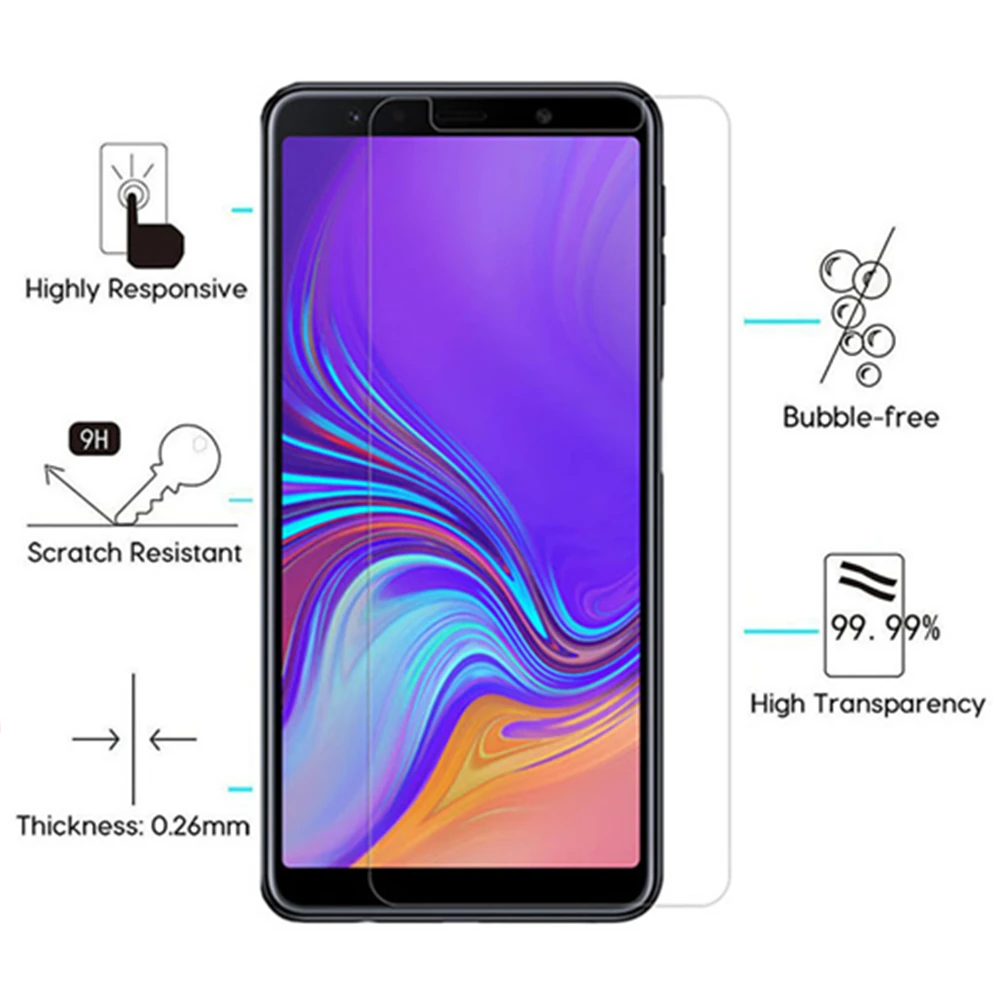 На samsung galaxy a6 плюс Защитное стекло для экрана протектор a7 a9 a750 a730 на 6, 7, 8, 9, verre tremp a8 закалённое защитное стекло