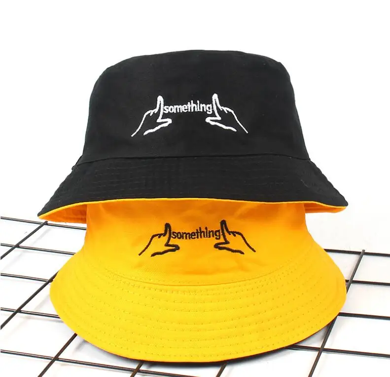 Yellow Bucket Hat Chapeau Hip Hop 