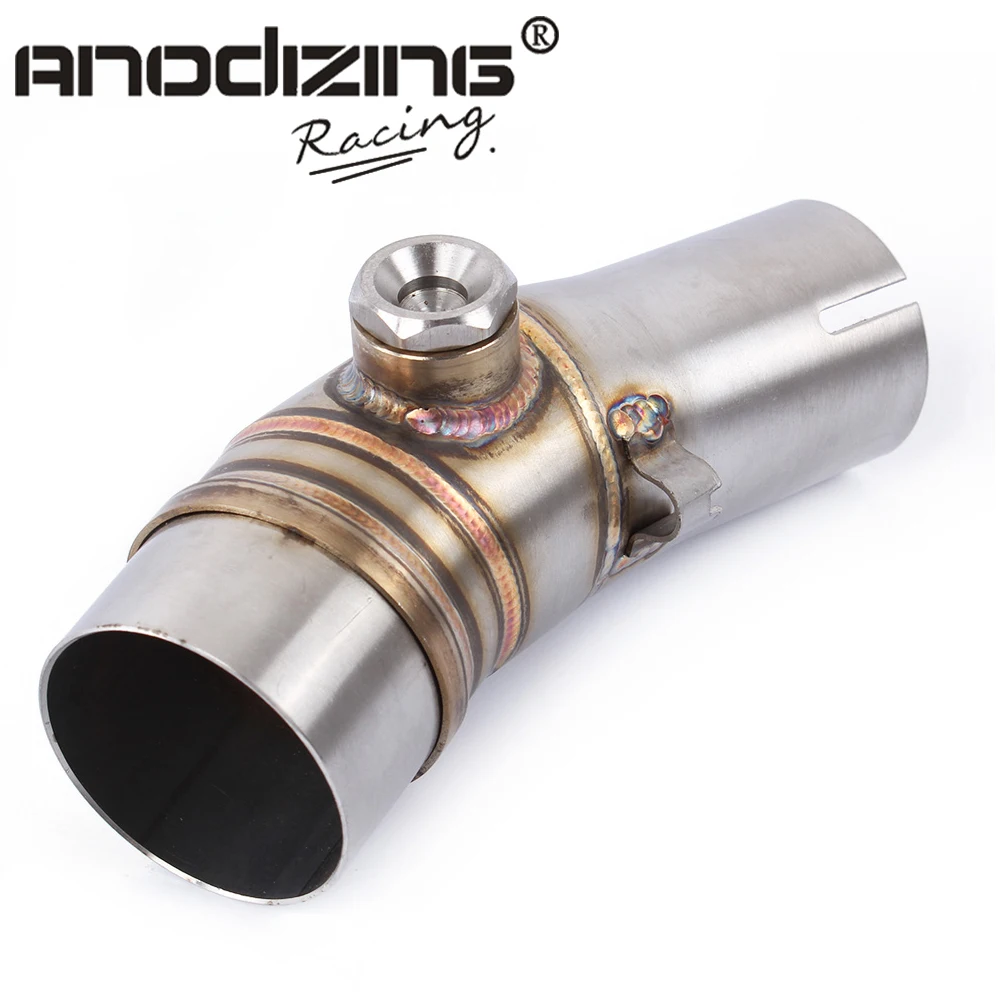

Motorcycle Exhaust Muffler Escape Front Connecting Middle Link Pipe Slip-on For KAWASAKI ER6N ER-6N ER6F 09-16 NINJA650/R 09-16