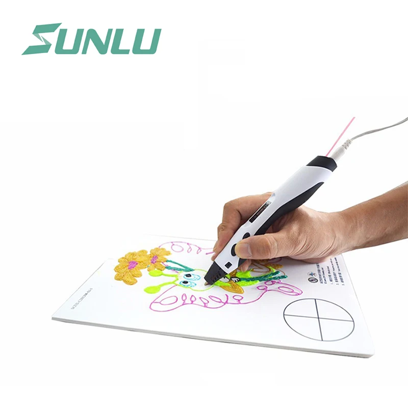 SUNLU 3D printing pen SL-300A support PLA/ABS/PCL Filament 1.75mm Low Temperature & Speed Control & Adjustable Temperature 3d printing pen
