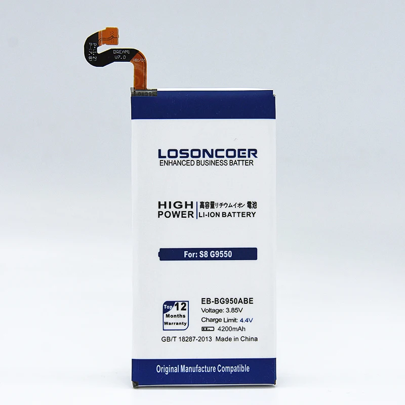 losoncoer EB-BG950ABE Батарея для samsung Galaxy S8 G950V G9508 G950A G950U G950S EB-BG950ABA G950F/T G950 G9500
