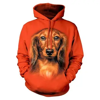 

2018 FASHION MEN WOMEN sausagedog logo Orange BG HOODIE 3D Hoodie Sweatshirts Pullovers Autumn Tracksuit Winter Loose Thin Hoody