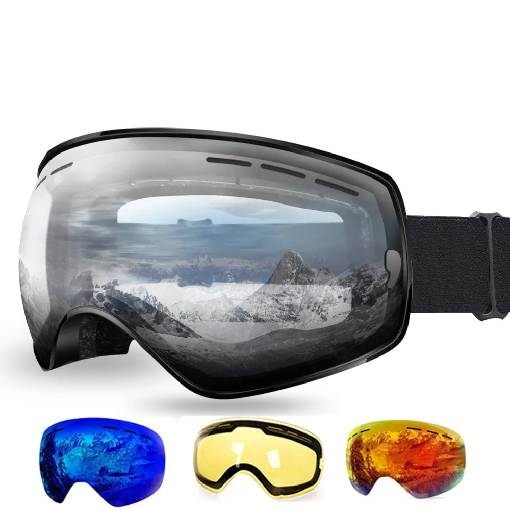 Baratos Gafas de esquí Snowboard gafas fotocrómicas para hombres y mujeres gafas de esquí protección UV para moto de nieve todo clima gafas de nieve