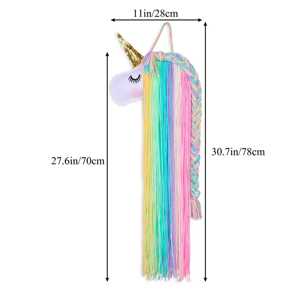 Fioday подвесной ремень для хранения в виде единорога для девочек, заколки для волос, заколка для волос, органайзер, держатель ленты, инструменты для волос, аксессуары
