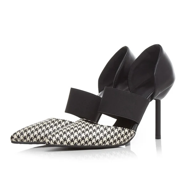Женская обувь; Брендовые женские туфли-лодочки на высоком каблуке; сезон весна; черные женские модельные туфли с острым носком; женская обувь для вечеринок на каблуке; Chaussure Femme DE - Цвет: White Shoes