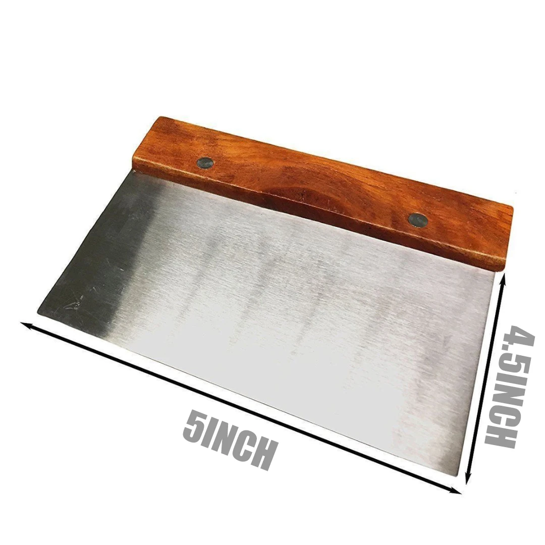 5pcs Stainless Steel Spatula Set Cooking Fried Shovel Wooden Handle BBQ Baking Kitchen Tools Mayitr