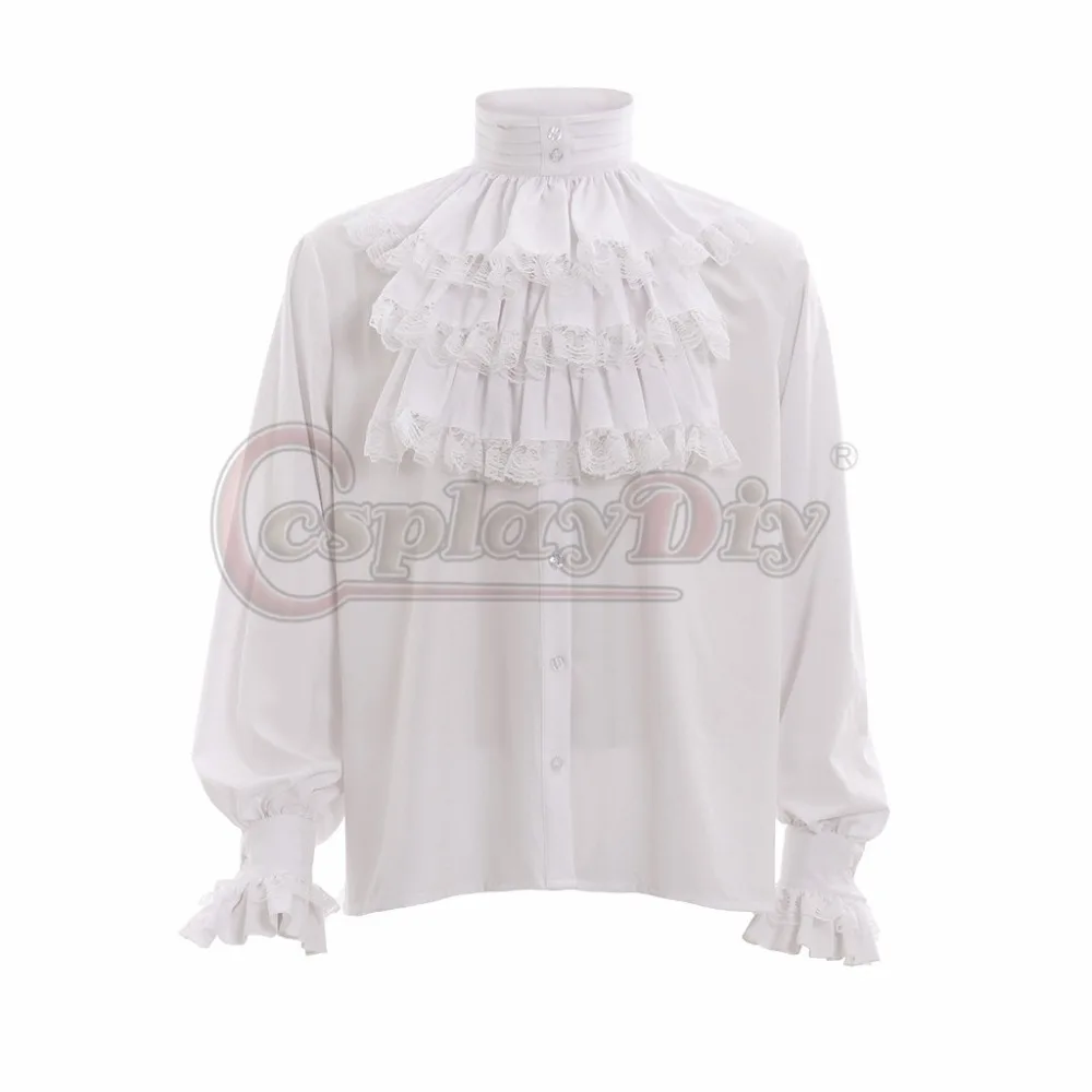 Изготовленная на заказ Ренессанс Готический колоний вампир Нежная мужская рубашка Средневековая мужская белая черная Карибы Пиратская рубашка костюм