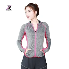 Рубашки для йоги женские с длинным рукавом беговые женские сжатый Топ Под базовым слоем майки спортивные рубашки с капюшоном