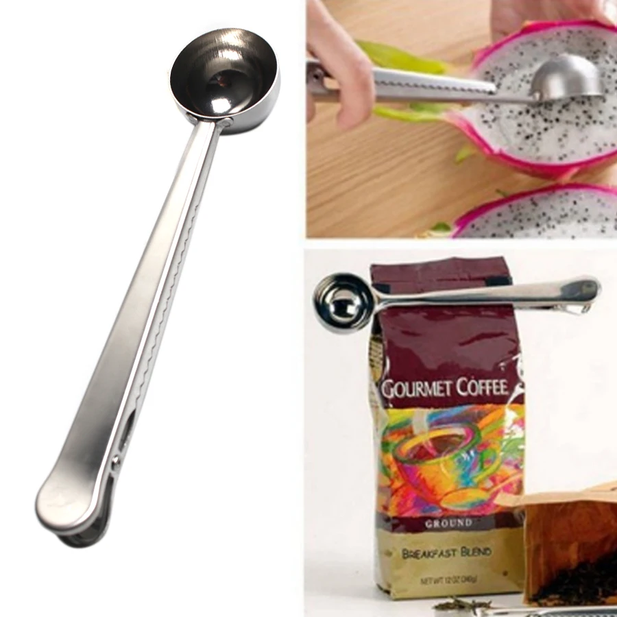 

Stainless Steel Coffee Measuring Spoon Milk Powder Spoon Seasoning Digging Fruit Ice Cream Spoons Silver Heathful Kitchen Tools