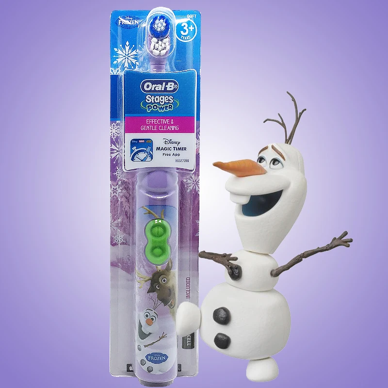 

Oral B Kid Electric Toothbrush Soft Bristle Waterproof Battery Powered