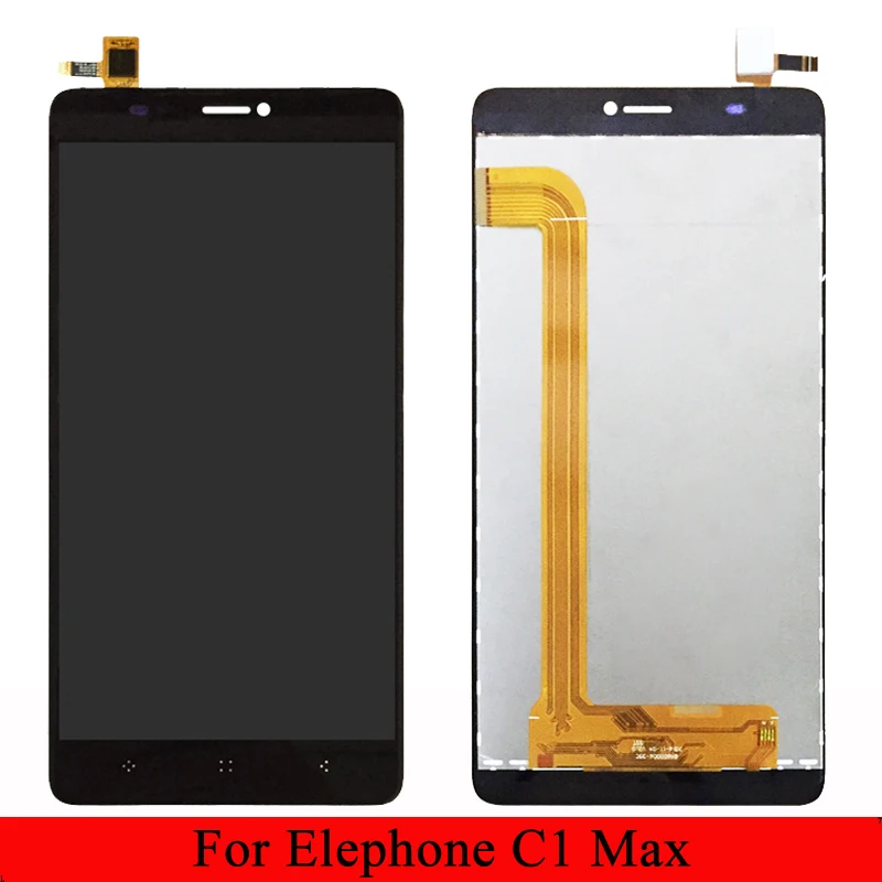 

6 Inches For Elephone C1 Max LCD Display+Touch Screen 100% Working OK Screen Digitizer Assembly Replacement Black Color