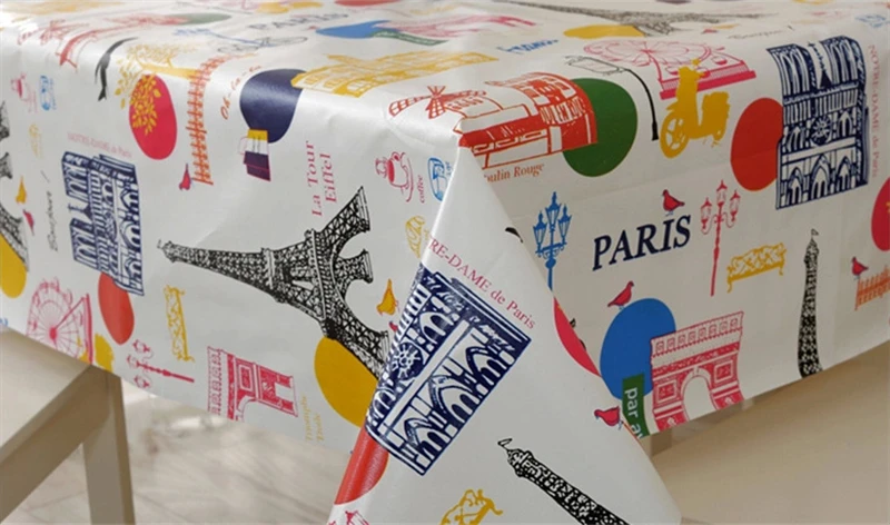 20 Types Tablecloth PVC Pastoral Plastic Table Cloth Rectangular Waterproof Oilproof Fabric Tea Table Cabinet Decor For Kitchen 