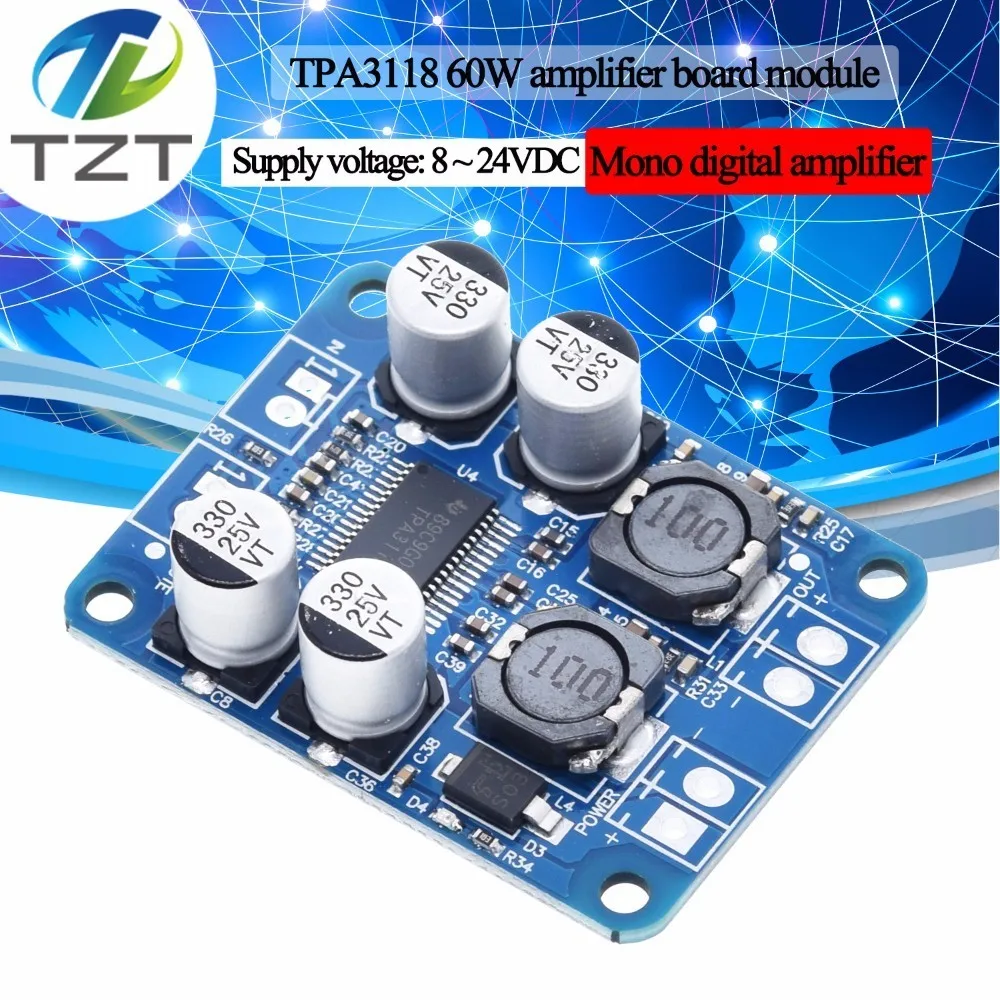 35W TDA8932 Amplifier Board Mono Audio Power Amp Digital Module DC 12V 24V AMP