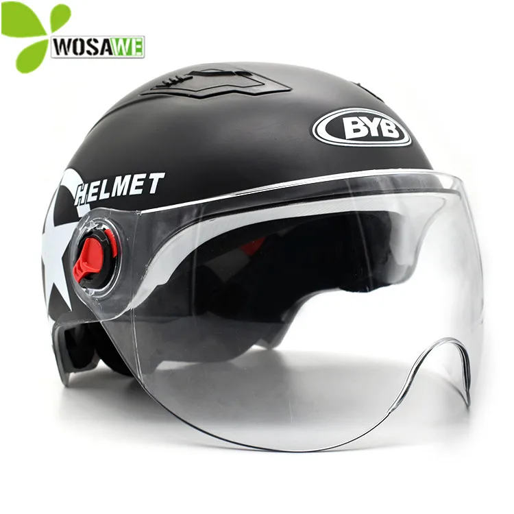 

Plastic Shell Cycling Helmet Transparent Windproof Sun Block Visor Mask Outdoor Sports Scooter Snowboard Bike Bicycle Helmets