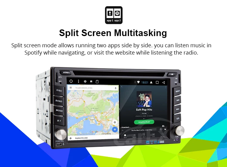 Excellent 2 Din Android 9/9.0 Car DVD Radio Multimedia Player Universal GPS Navigation autoradio Stereo Audio WIFI BT GPS  Multimedia 8