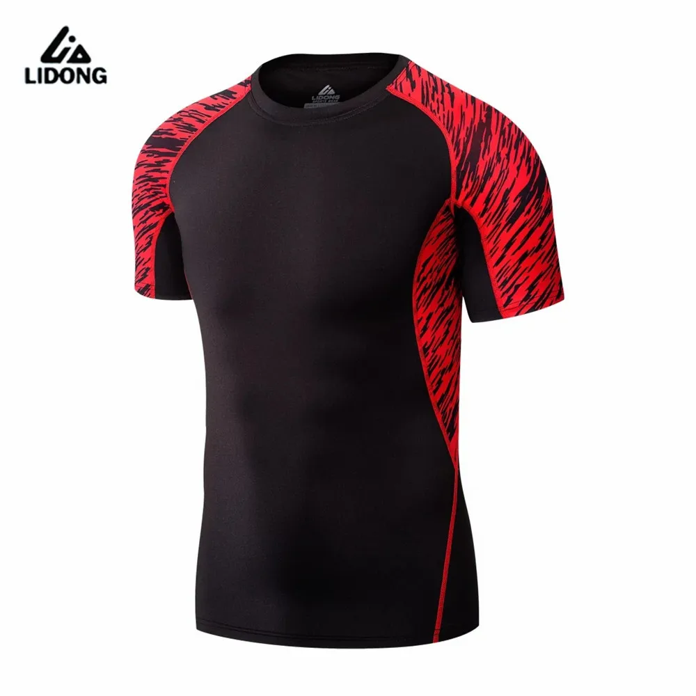 Lidong-2017-Sports-Mens-Running-Tights-Shirt-Basketball-Soccer-GYM-Fitness-Breathable-Quick-Drying-Stretch-Tops