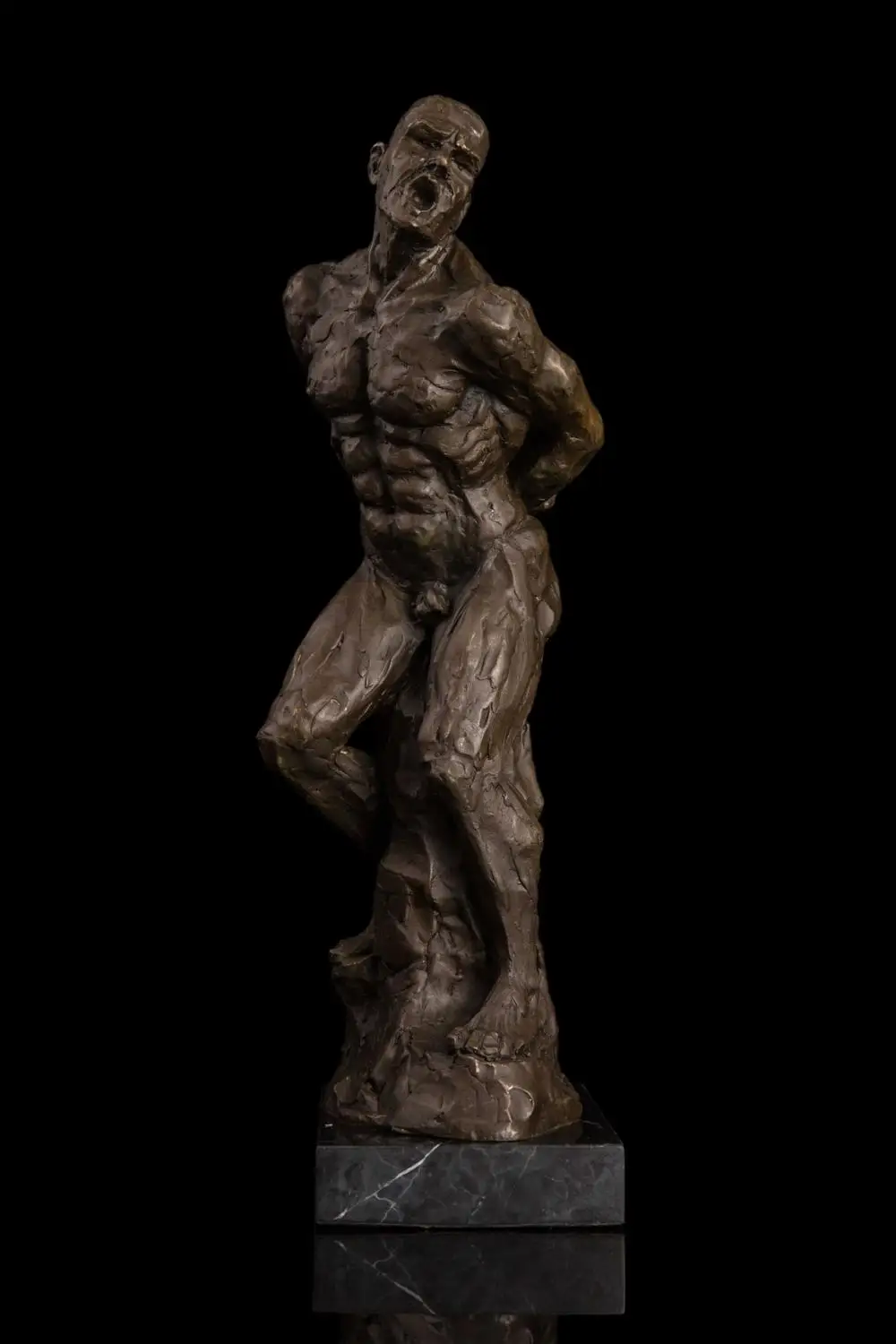 

head Arts Crafts Sid bronze Home Furnishing office ornaments abstract sculpture studio "shouting" DS-526