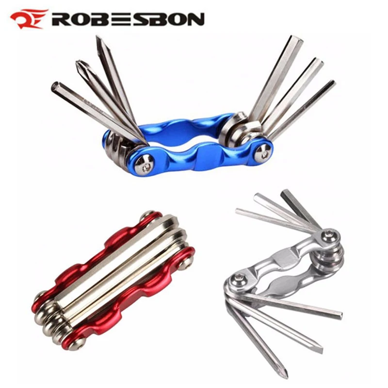 cheap Portable 6 in 1 Bicycle Tools Sets Mountain Bike Cycling Multi Repair Tool Kit Socket Head Wrench MTB Bike Screwdriver Tool