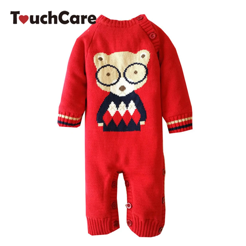 

Winter Soft Cotton Thick Baby Boy Girl Rompers Newborn Long Sleeve Cute Cartoon Bear Fleece Bebes Costume Warm Toddler Jumpsuit