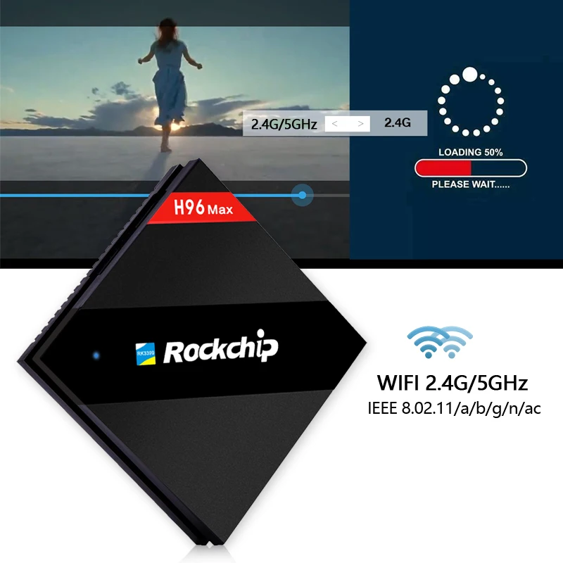 H96 Max RK3399 Android 7.1 TV BOX 4g 32g Rom 2.4 + 5g Double Wifi 1000 m LAN Bluetooth 4.1 Smart IP TV Box 4k Set Top Box