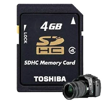 Toshiba 4 Гб SD карта SDHC класс 4 флэш-карта памяти C4 P-SDHC4G4 Подлинная высокоскоростная память SD для цифровых камер