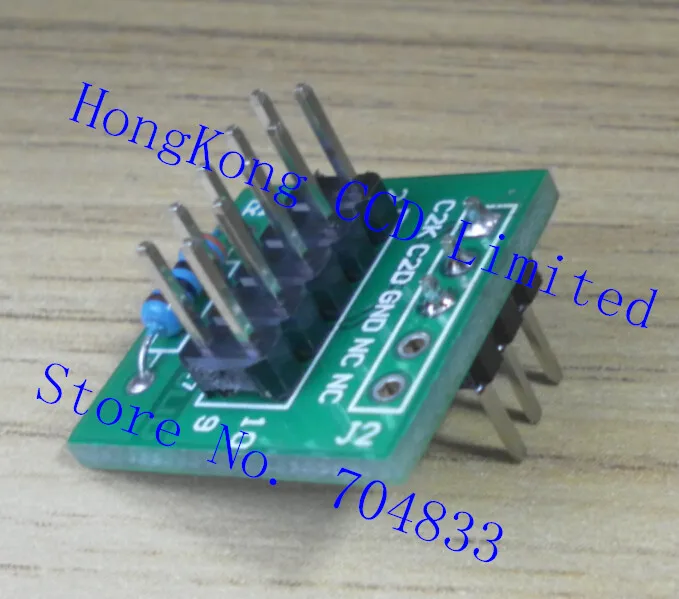 

10 pin JTAG to C2 adapter plate