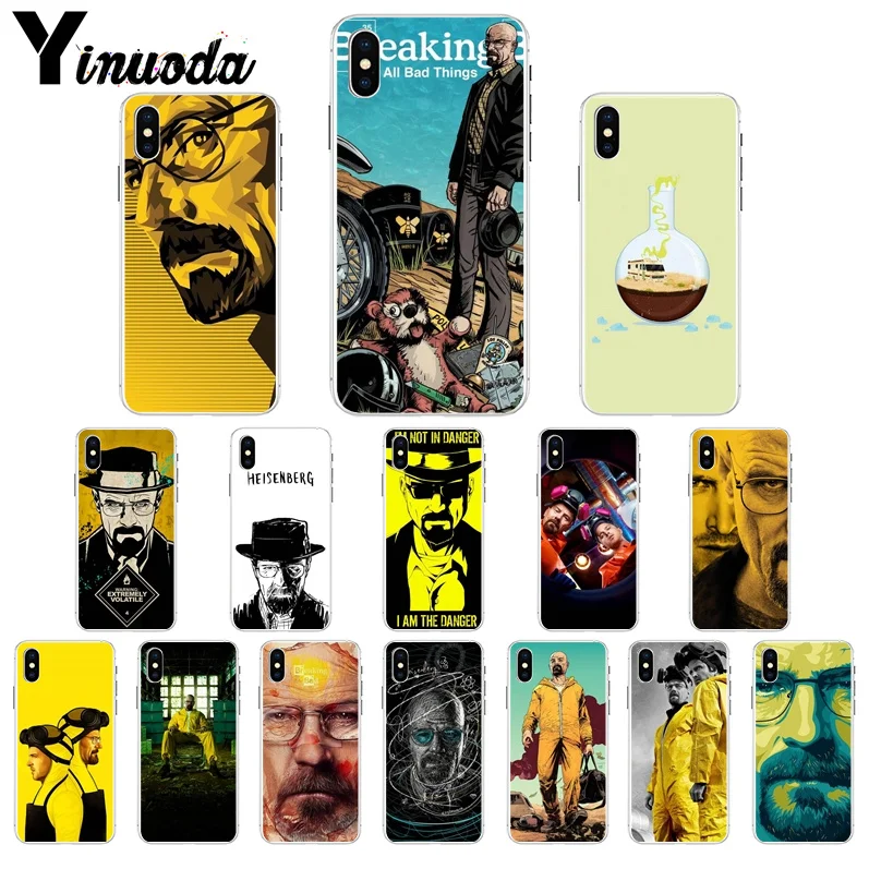 

Yinuoda Breaking Bad TV Transparent Soft Shell Phone Cover for Apple iPhone 7 6 6S 8 Plus X XS MAX 5 5S SE XR Cellphones