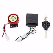Scooter Auto Motocicleta 1 Vías Sistema De Alarma Del Detector Del Sensor de Control Remoto de Bloqueo Reconoce Automáticamente la Frecuencia de Vibración
