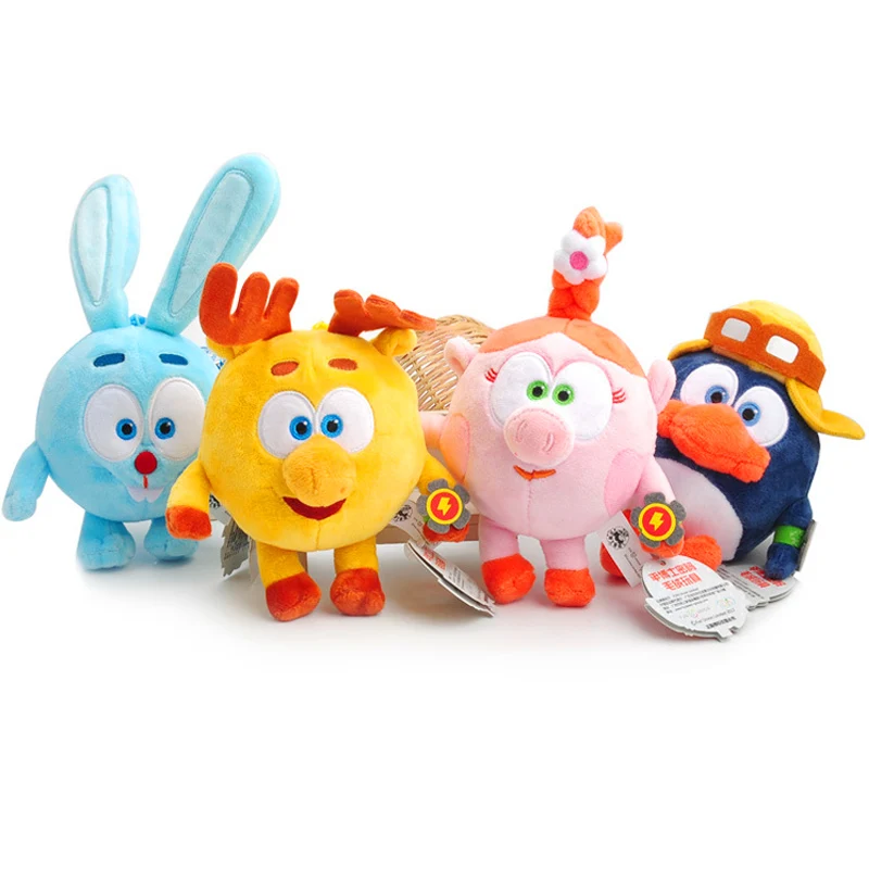 

Malyshariki Smeshariki 15-20CM Stuffed Doll Animal Pendant Plush Toy Rabbit Kikoriki Penguin Ty Toy For Girl Children Birthday