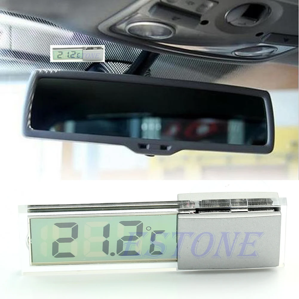 Термометр присоска цифровое крепление на лобовое стекло автомобиля или зеркало заднего вида